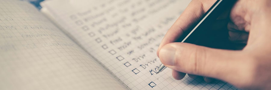 New Week's Resolutions Checklist